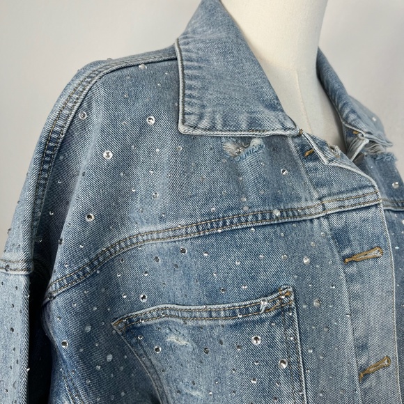 Paint the Town Bedazzled Jean Jacket - Size M - Picture 5 of 8